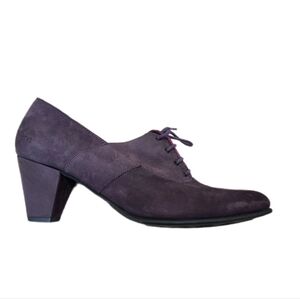 Vintage 379gap Arche LN Suede Leather Heeled Booties, Plum, US Womens 10, EUR 42